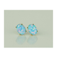 14K Yellow and White Gold Oval Opal Stud Earrings with Screw Back