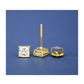 14K Yellow Gold Square CZ Stud Earrings with Screw Back - 3x3mm to 10x10mm