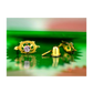 14K Yellow Gold Turtle CZ Stud Earrings with Screw Back
