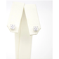 14K White Gold Square Princess Cut CZ Stud Earrings with Screw Back - 3mm to 7mm