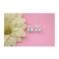 14K White Gold Square Princess Cut CZ Stud Earrings with Screw Back - 3mm to 7mm