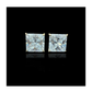 14K Yellow Gold Square CZ Stud Earrings with Screw Back - 3x3mm to 10x10mm