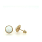 14K Yellow Gold Opal Stud Earrings with Screw Back - 3mm to 8mm
