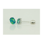 14K Yellow and White Gold Oval Opal Stud Earrings with Screw Back