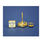 14K Yellow Gold Square CZ Stud Earrings with Screw Back - 3x3mm to 10x10mm