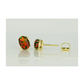 14K Yellow and White Gold Oval Opal Stud Earrings with Screw Back
