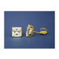 14K Yellow Gold Square CZ Stud Earrings with Screw Back - 3x3mm to 10x10mm