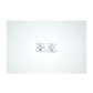 14K White Gold Square Princess Cut CZ Stud Earrings with Screw Back - 3mm to 7mm