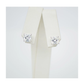 14K White Gold Square Princess Cut CZ Stud Earrings with Screw Back - 3mm to 7mm