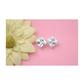 14K White Gold Square Princess Cut CZ Stud Earrings with Screw Back - 3mm to 7mm