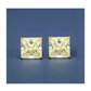 14K Yellow Gold Square CZ Stud Earrings with Screw Back - 3x3mm to 10x10mm