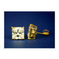 14K Yellow Gold Square CZ Stud Earrings with Screw Back - 3x3mm to 10x10mm