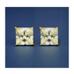 14K Yellow Gold Square CZ Stud Earrings with Screw Back - 3x3mm to 10x10mm