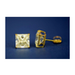 14K Yellow Gold Square CZ Stud Earrings with Screw Back - 3x3mm to 10x10mm