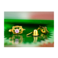 14K Yellow Gold Turtle CZ Stud Earrings with Screw Back