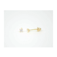 14K Yellow Gold Round CZ Stud Earrings with Screw Back - 2.0mm to 7.0mm