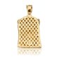 Small Two-Tone Jesus Face Braided Crown Lattice Back Pendant - 10K Gold