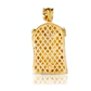 Two-Tone Jesus Face Thorn Band Beaded Lattice Back Pendant - 10K Gold