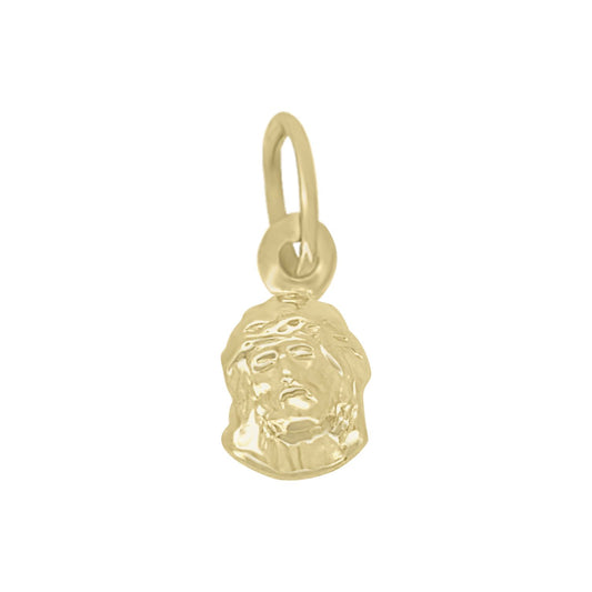 Jesus Head Pendant - 14K Yellow Gold