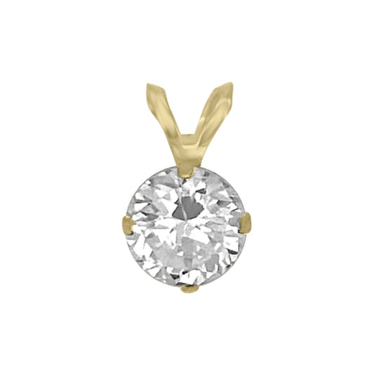 Circle CZ - 10K Yellow Gold