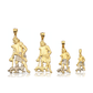 San Lazaro Pendant with Dogs - 10K Gold