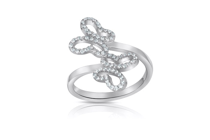 Triple Heart Ring - 925 Sterling Silver