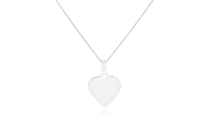 Mom Heart Charm Pendant - 925 Sterling Silver - Rhodium Plated