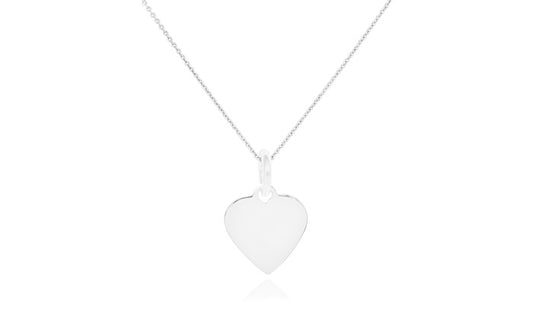 Mom Heart Charm Pendant - 925 Sterling Silver - Rhodium Plated
