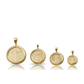 Lady Liberty Coin Pendant with Rope Frame - 10K Yellow Gold