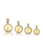 Liberty Coin Medallion Pendant with CZ Halo and Pavé Bail - 10K Gold