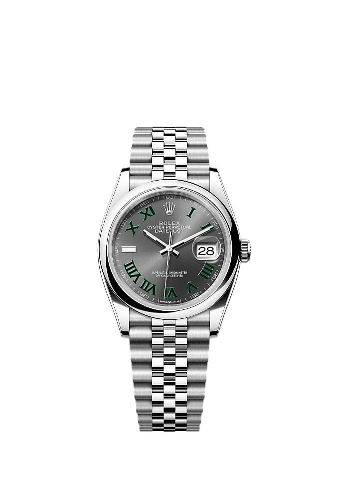 Slate Wimbledon dial, Oyster bracelet