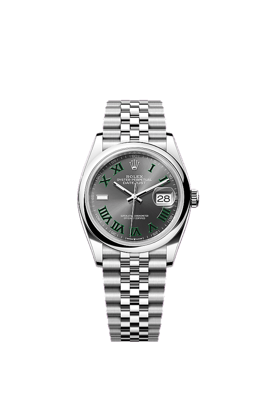 Slate Wimbledon dial, Oyster bracelet