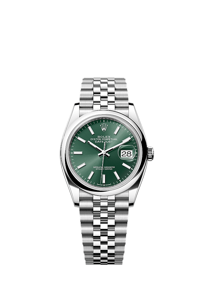 Mint Green dial, Oyster bracelet