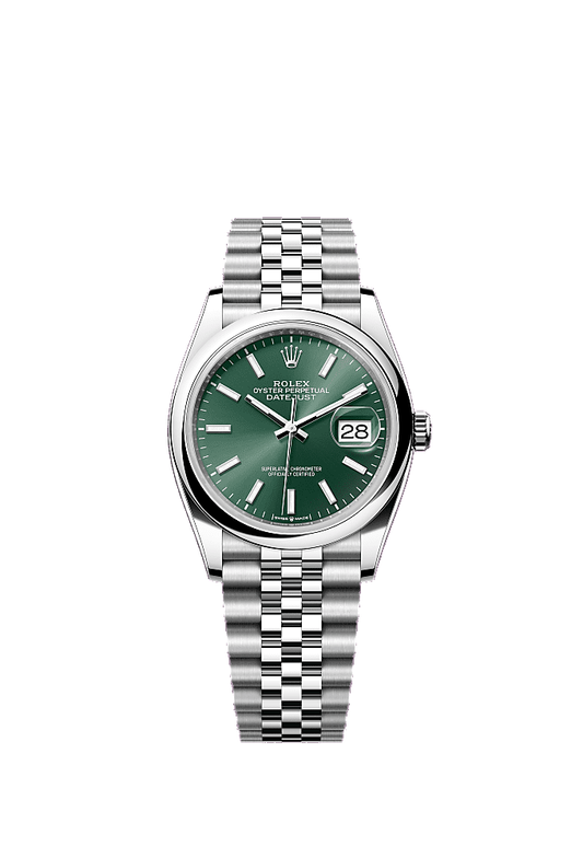 Mint Green dial, Oyster bracelet
