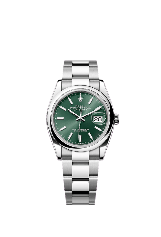 Mint Green dial, Jubilee bracelet