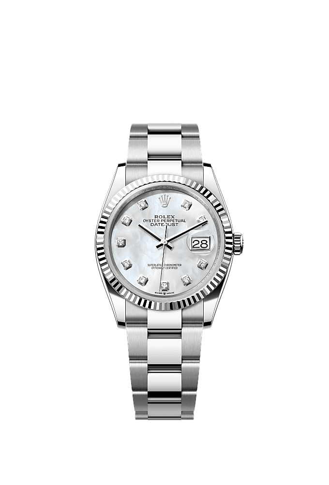 Silver Diamond-Set dial, Oyster bracelet