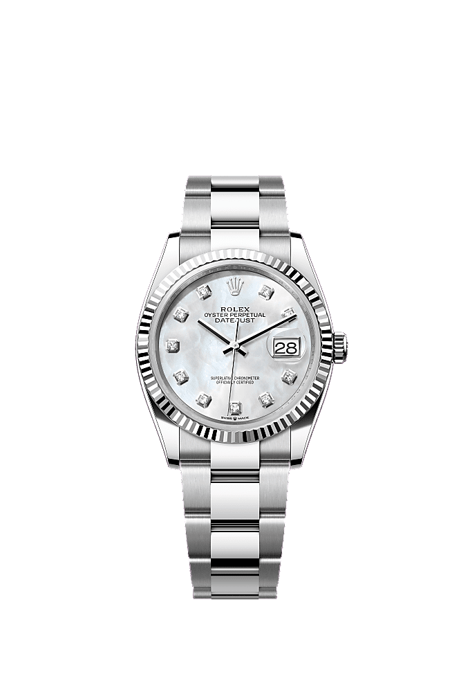Silver Diamond-Set dial, Oyster bracelet