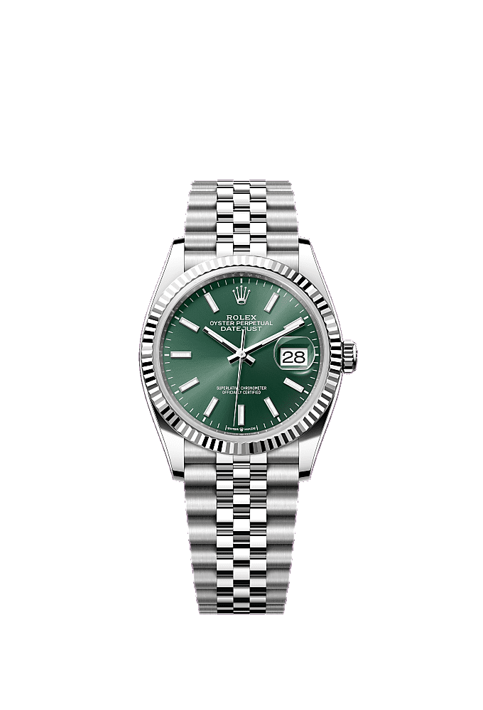 Mint Green dial, Oyster bracelet