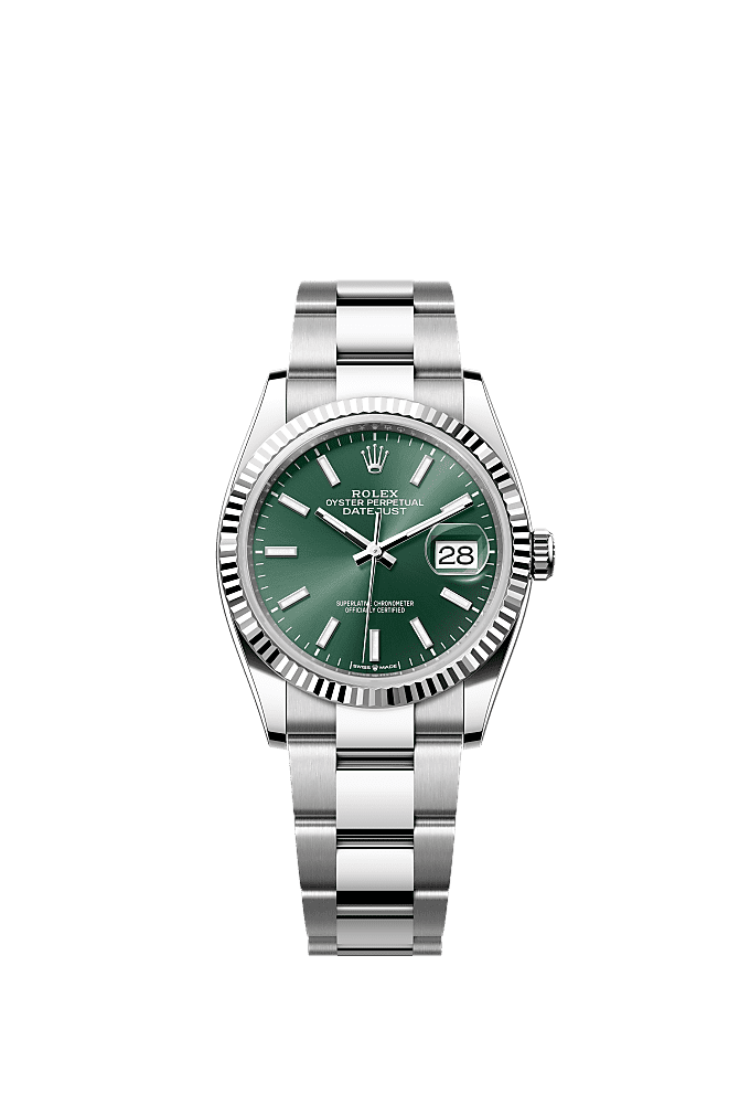 Mint Green dial, Jubilee bracelet