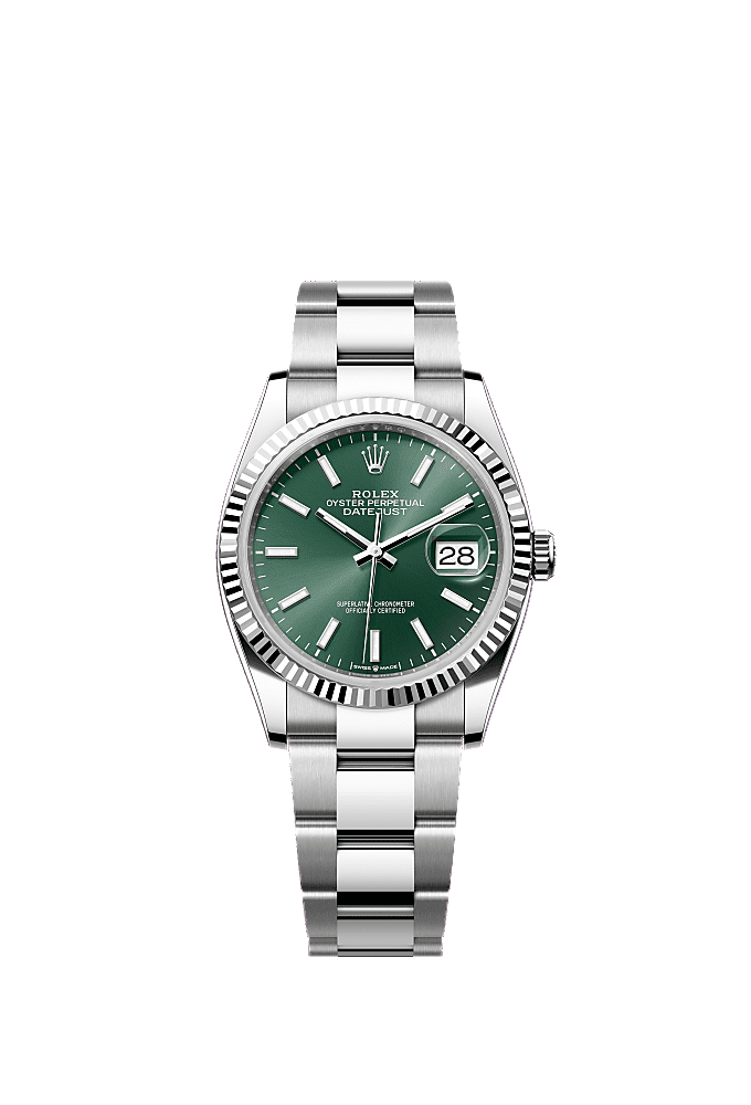 Mint Green dial, Jubilee bracelet