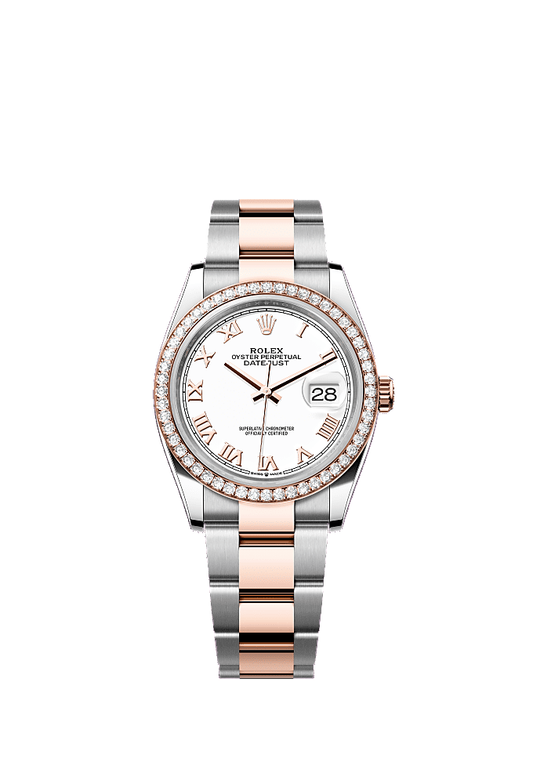 White Mother-of-Pearl Diamond-Set dial, Oyster bracelet