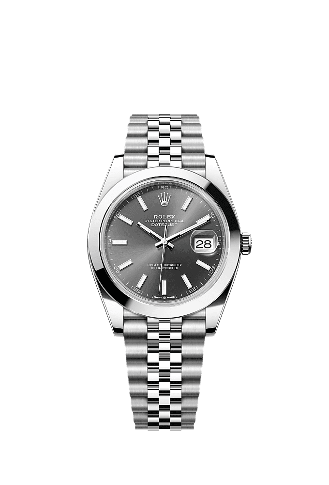 Slate Wimbledon dial, Jubilee bracelet