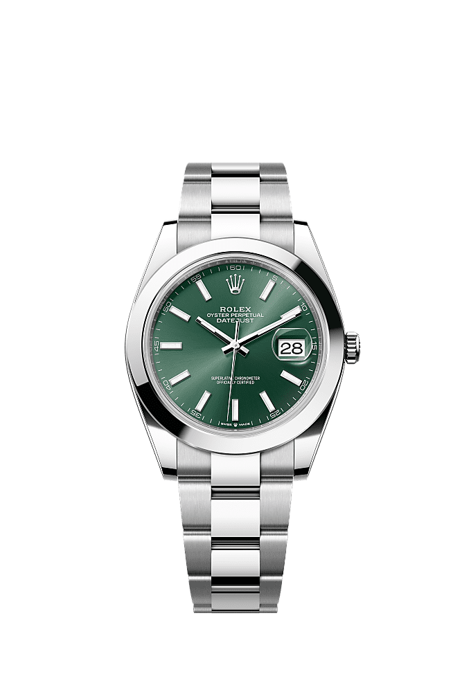 Mint Green dial, Oyster bracelet