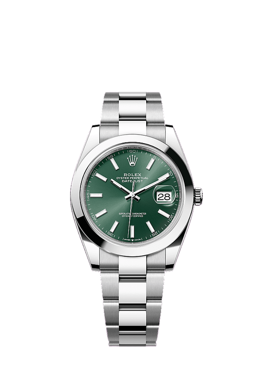 Mint Green dial, Oyster bracelet