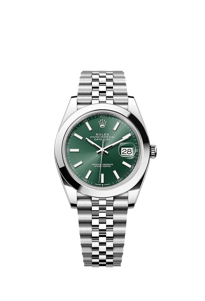 Mint Green dial, Jubilee bracelet
