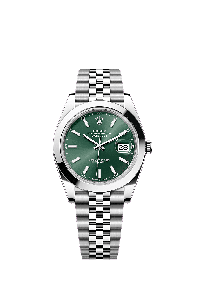 Mint Green dial, Jubilee bracelet