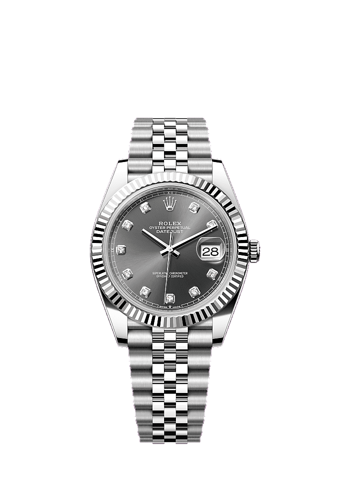 Slate Wimbledon dial, Jubilee bracelet
