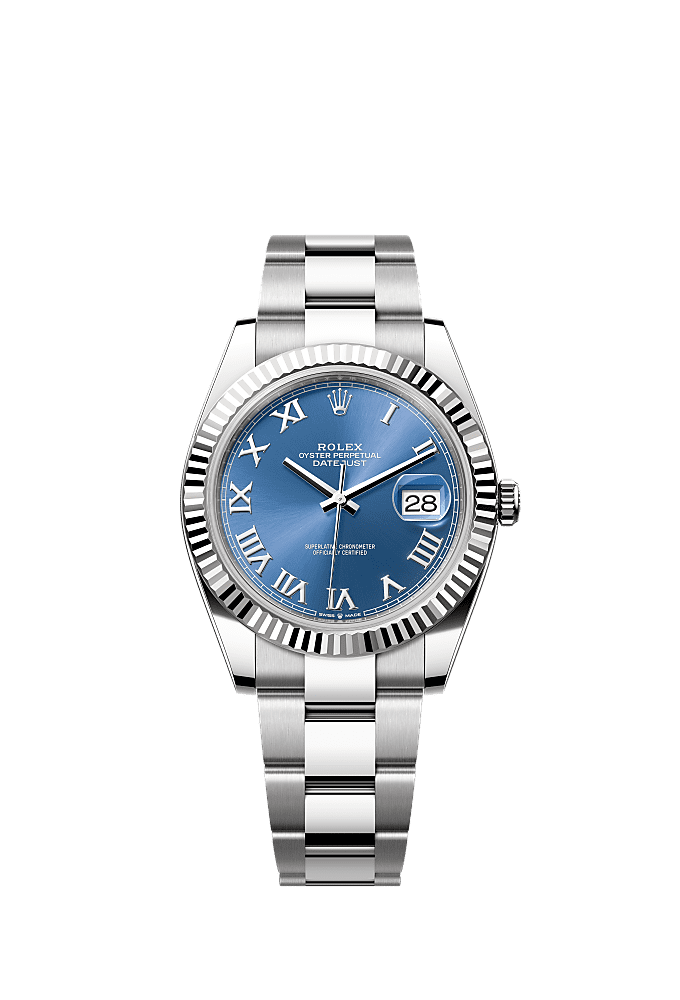 Bright Blue Diamond-Set dial, Oyster bracelet