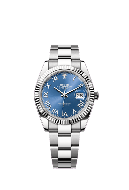 Bright Blue Diamond-Set dial, Oyster bracelet