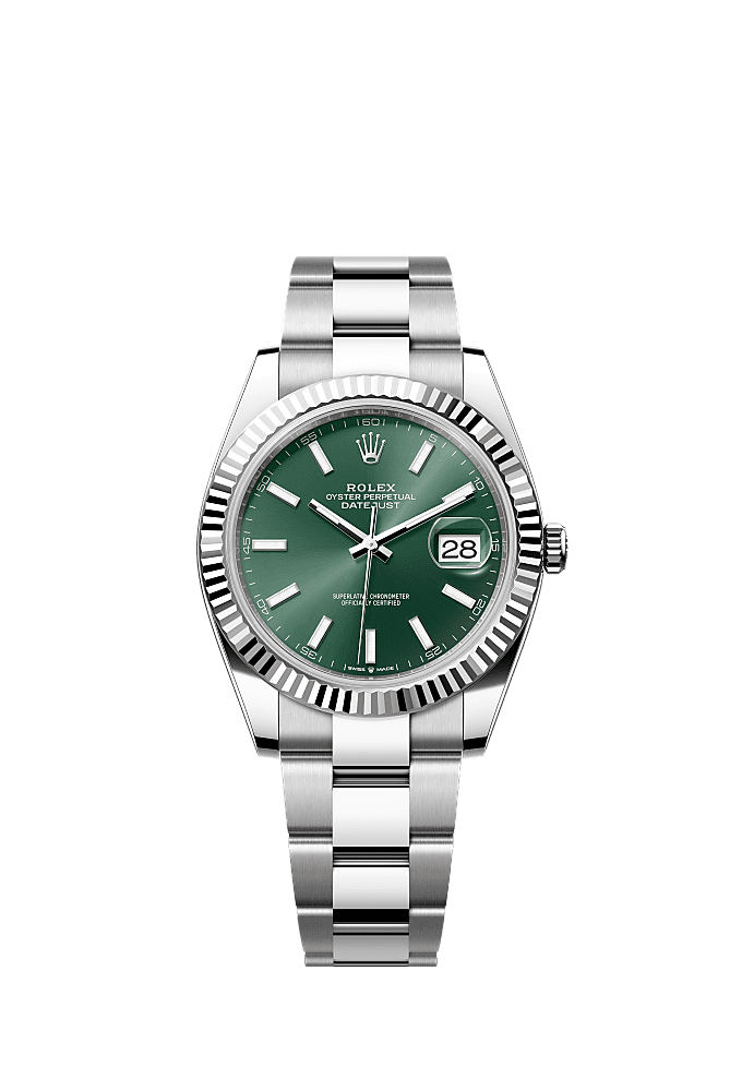 Mint Green dial, Oyster bracelet
